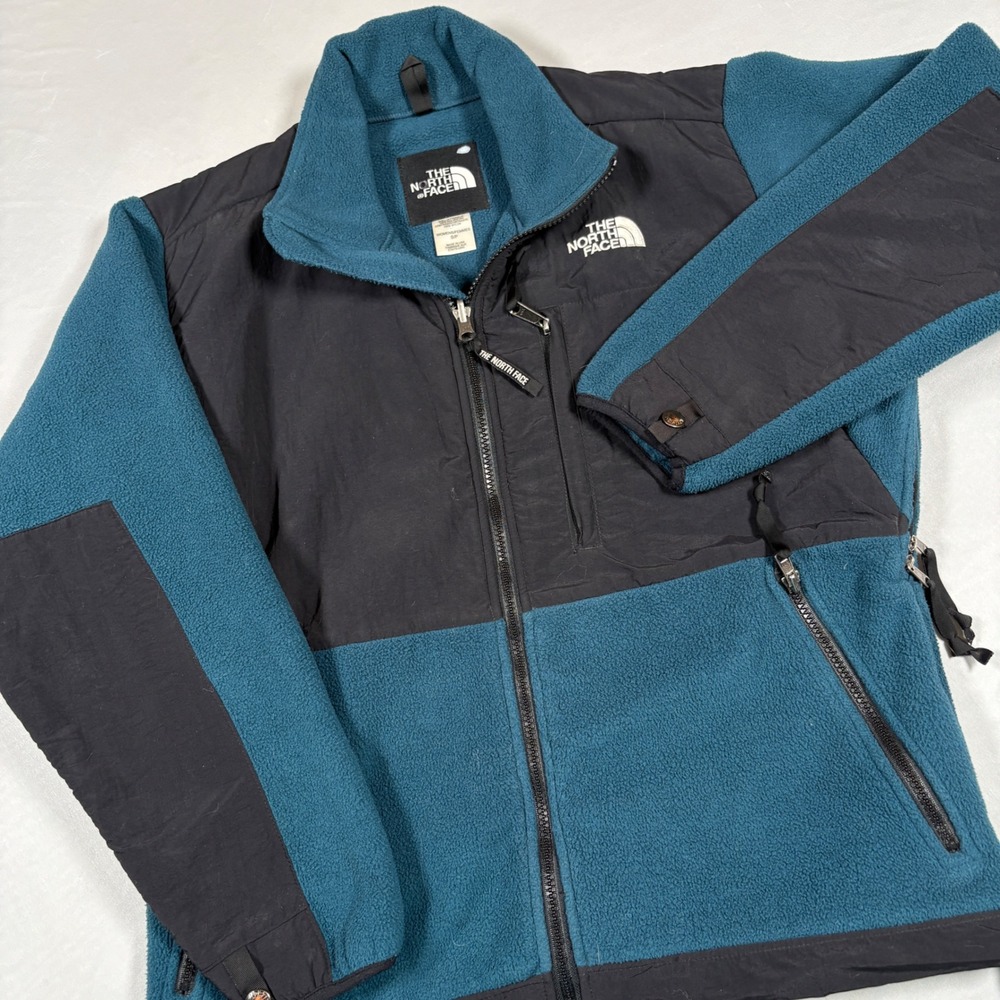 Vintage The North Face Denali Fleece Jacket Women's S Teal Blue Made In USA